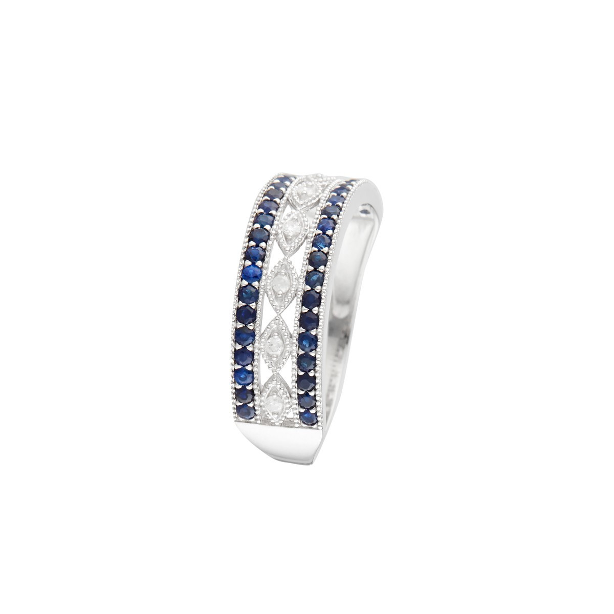 Bague "Melisandre Saphir" Or et Diamants Bague "Lyra" Or blanc et Saphir