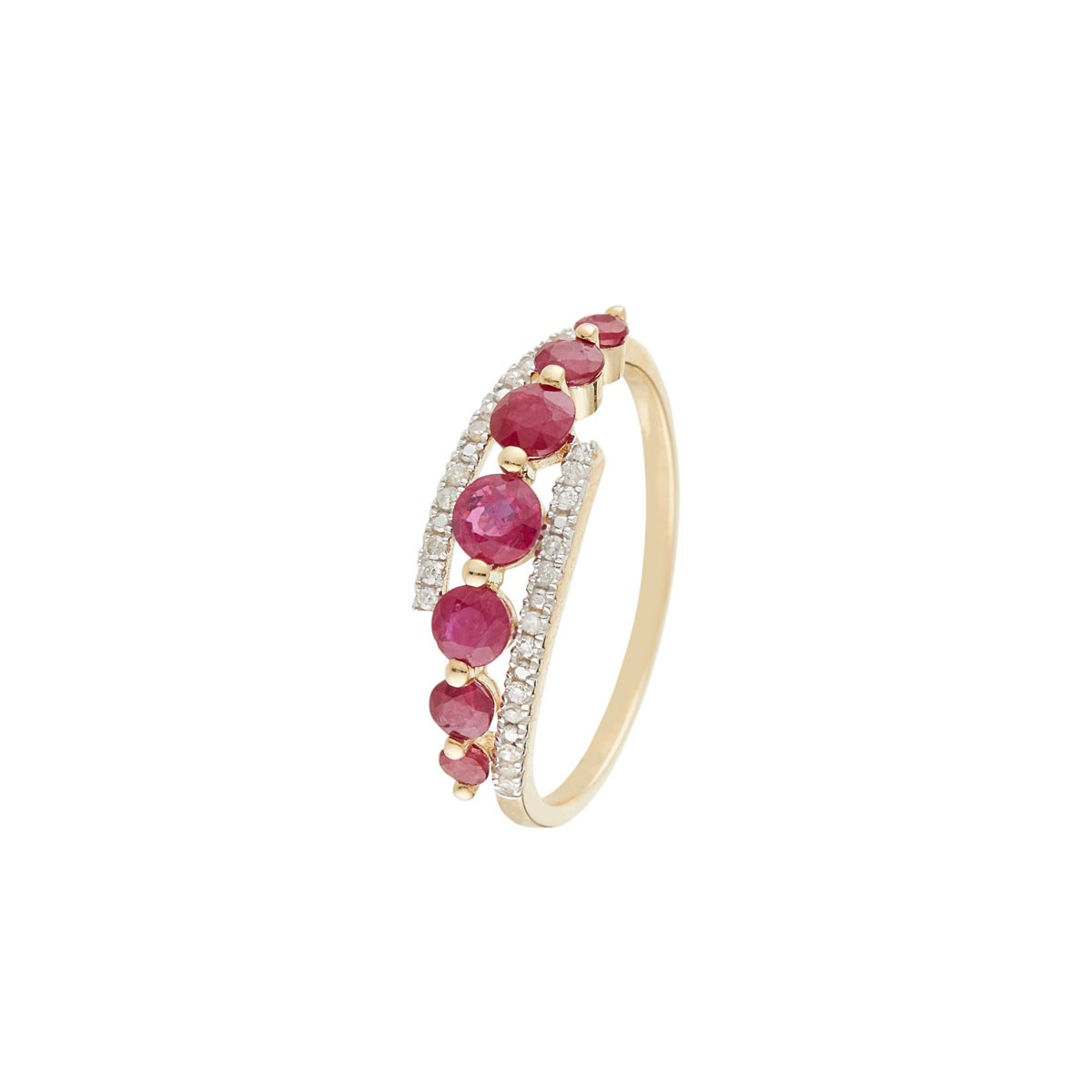 Bague "Bran Rubis" Or et Diamants Bague "Marine" Or jaune et Rubis