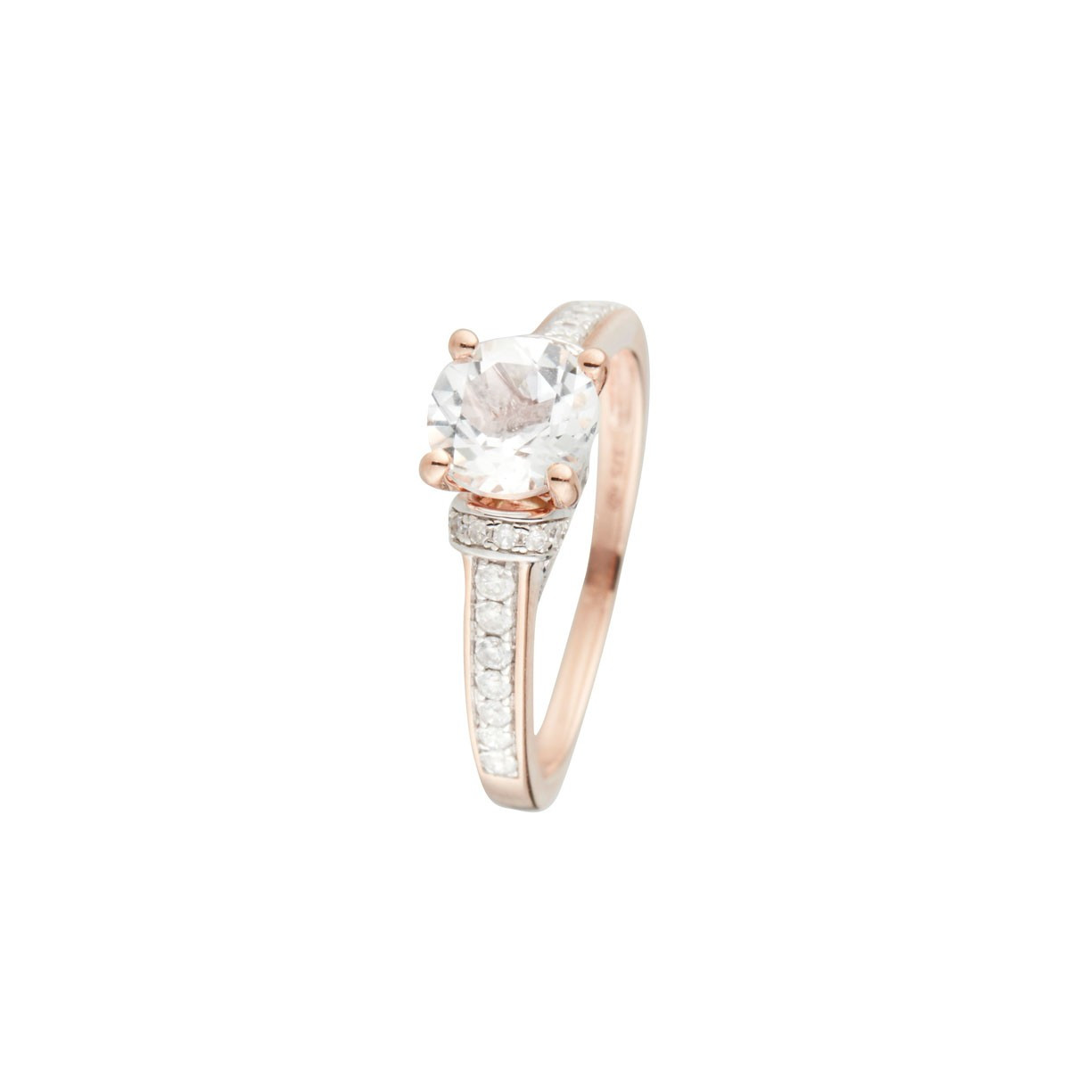 Bague "Chera Topaze" Or et Diamants Bague "Capucine" Or rose et Topaze