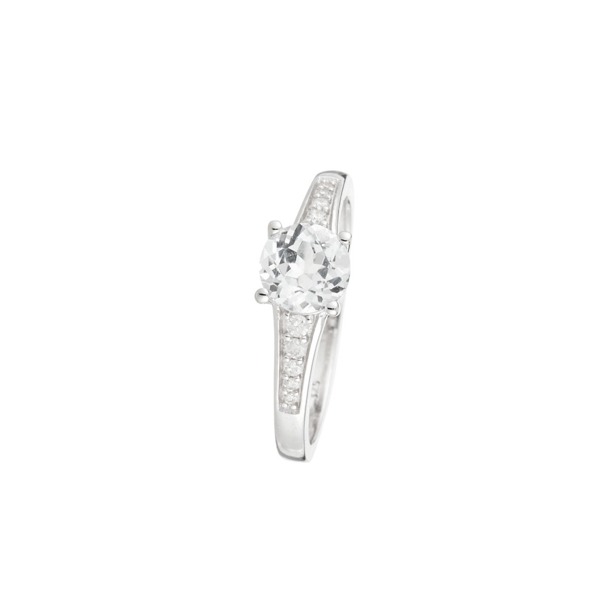 Bague "Sirana Topaze"Or et Diamants Bague "Esmée" Or blanc et Topaze