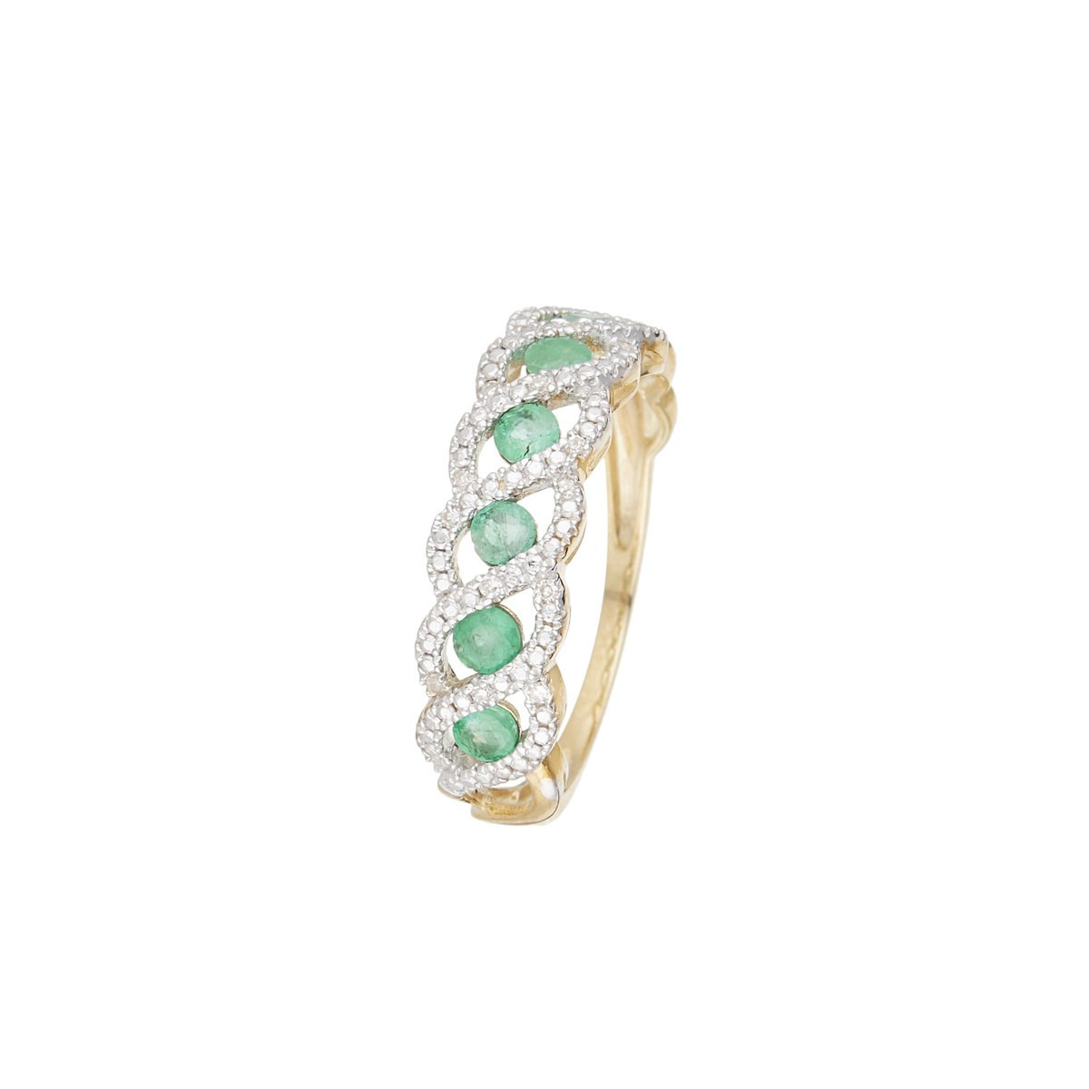 Bague "Green Tarlac" Or et Diamants Bague "Mélodie" Or jaune et Émeraudes