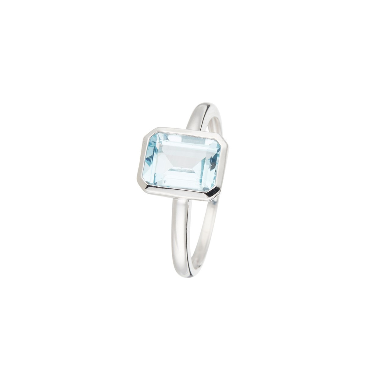 Bague " Salomé" Or blanc et Topaze