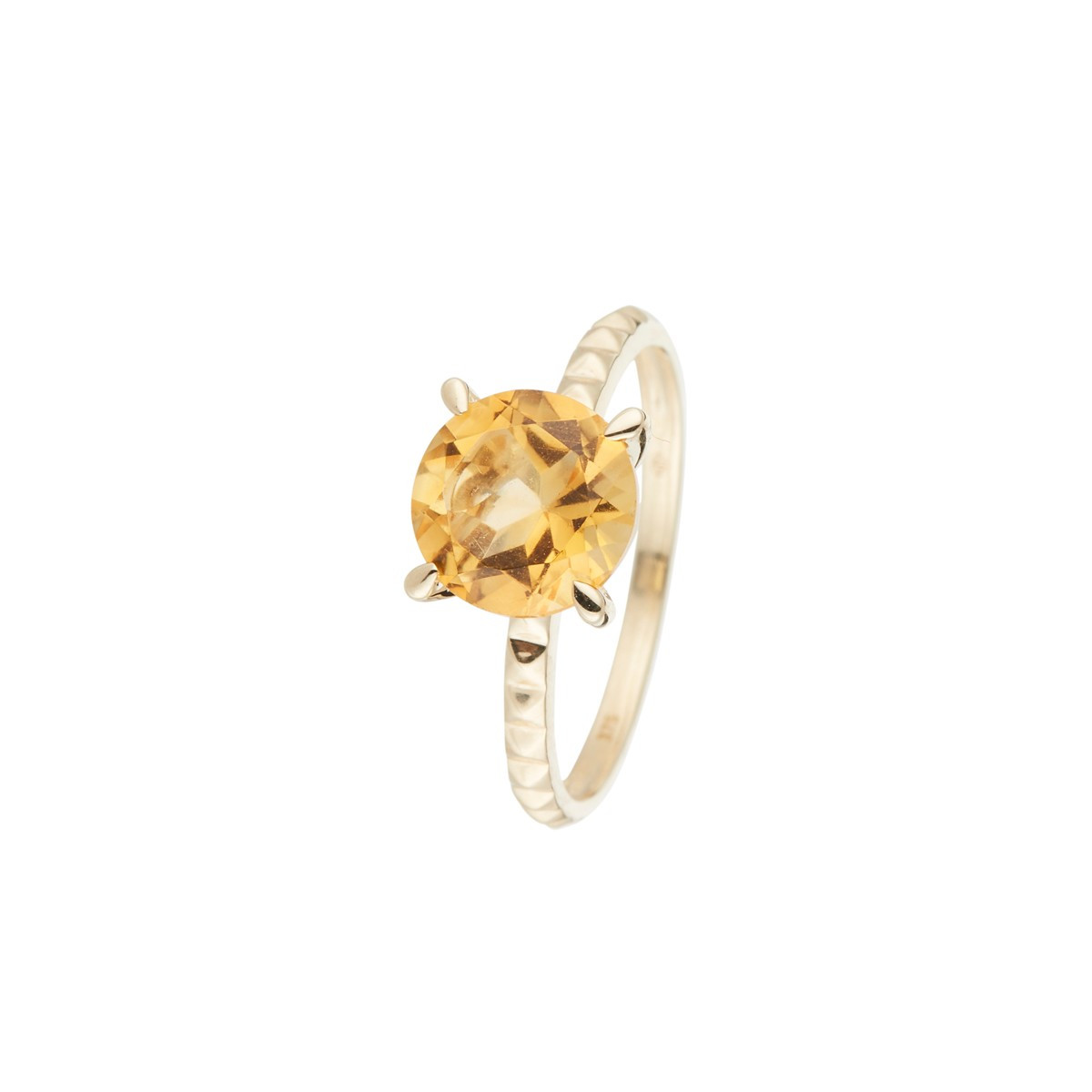 Bague "Clou Citrine" Or et Diamants Bague "Agnès" Or jaune et Citrine