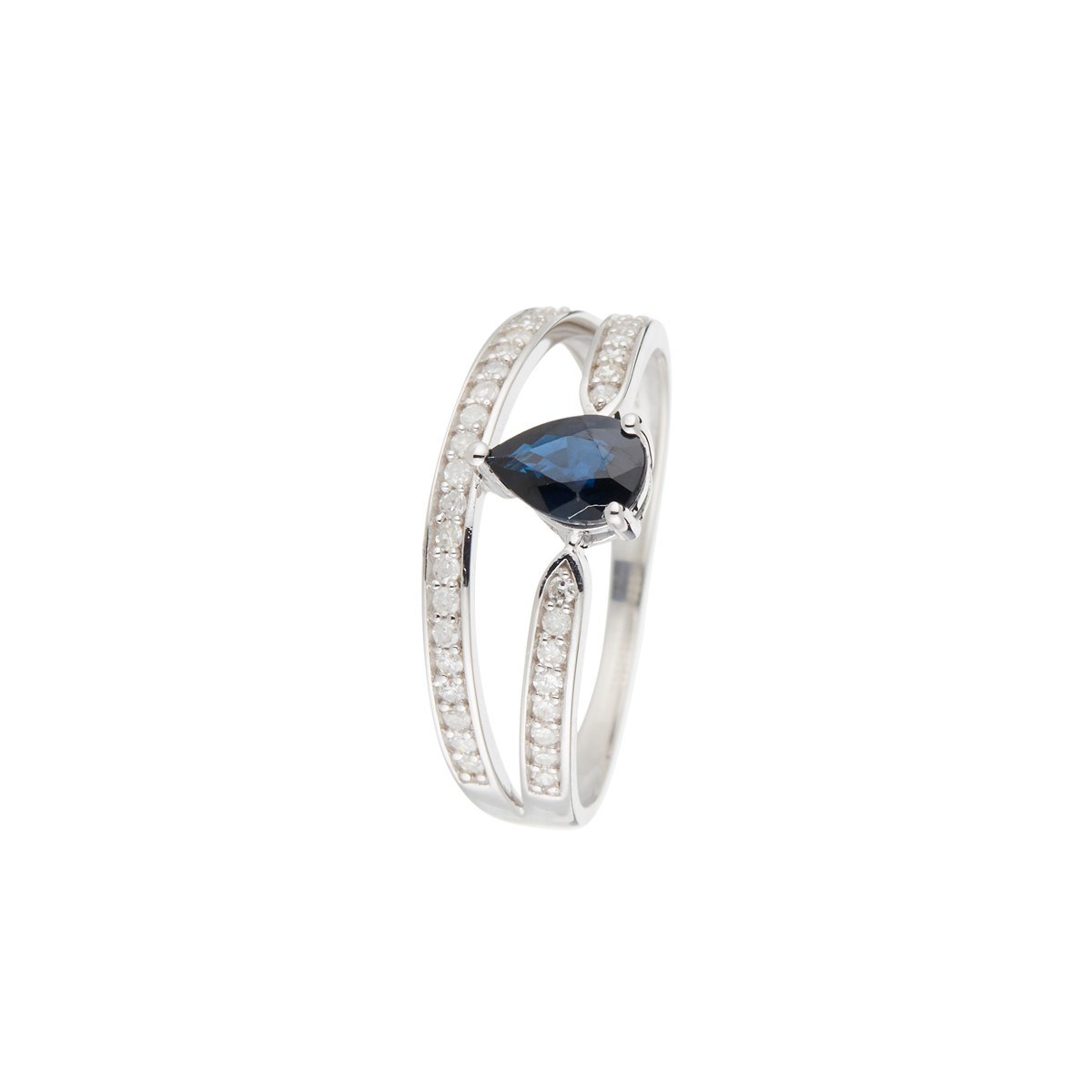 Bague "Eugénie" Or et Diamants Bague "Maëlle" Or blanc et Saphir