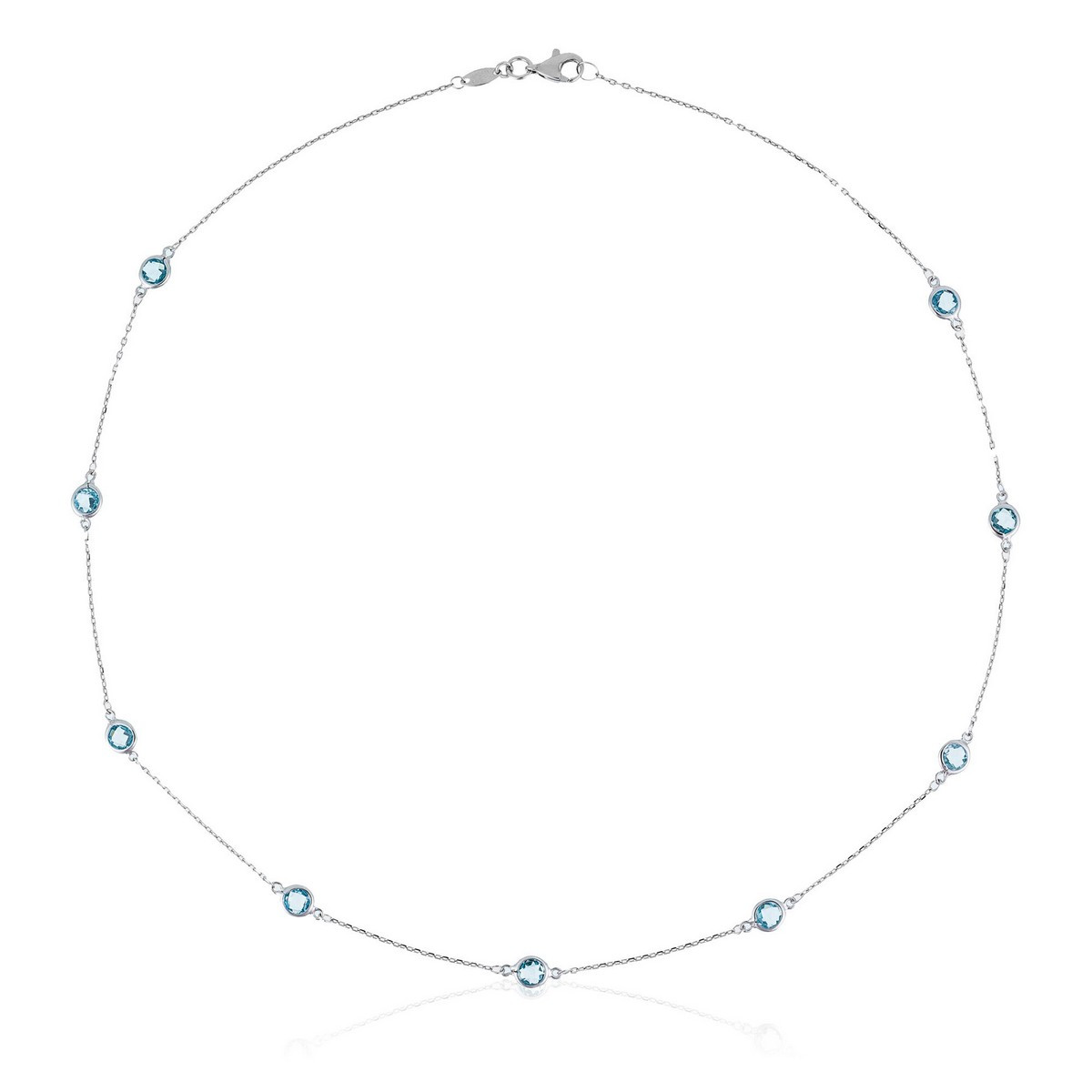Collier "Estampe" Or blanc