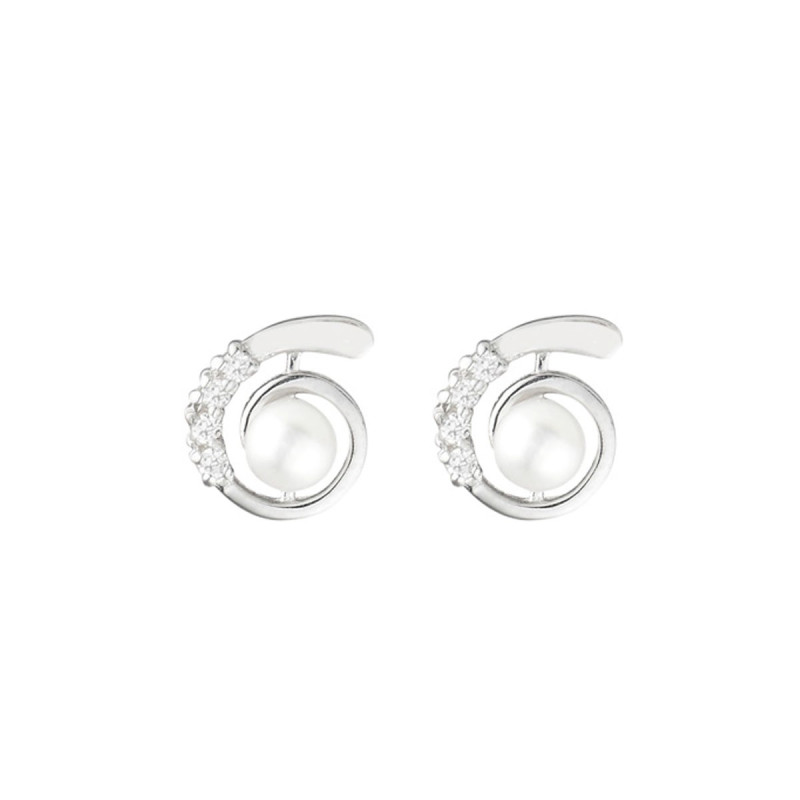 Boucles d'oreilles "Contemplation" Or blanc