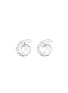 Boucles d'oreilles "Me" Or Blanc 375/1000 Perle Banche