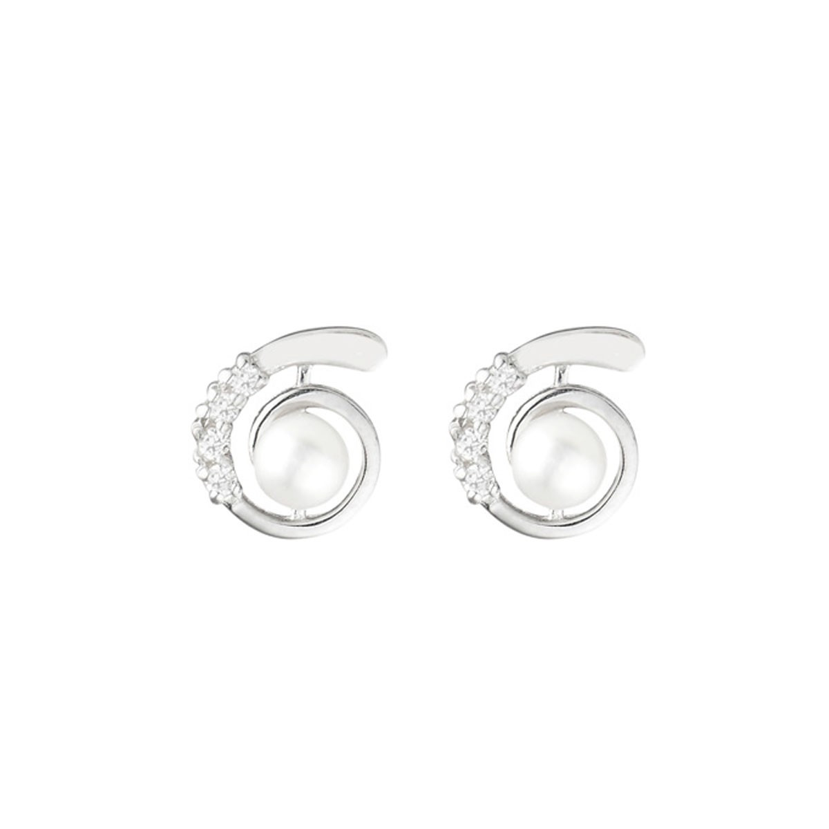 Boucles d'oreilles "Me" Or Blanc 375/1000 Perle Banche Boucles d'oreilles "Contemplation" Or blanc