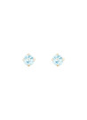Boucles d'oreilles "Puces Topaze bleue 3mm"