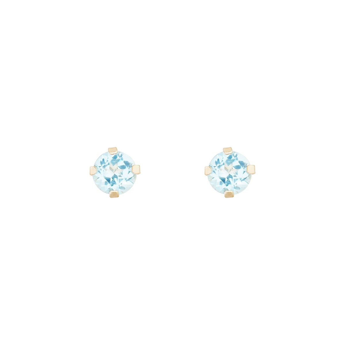 Boucles d'oreilles "Puces Topaze bleue 3mm" Boucles d'oreilles "Somptueux" Or jaune