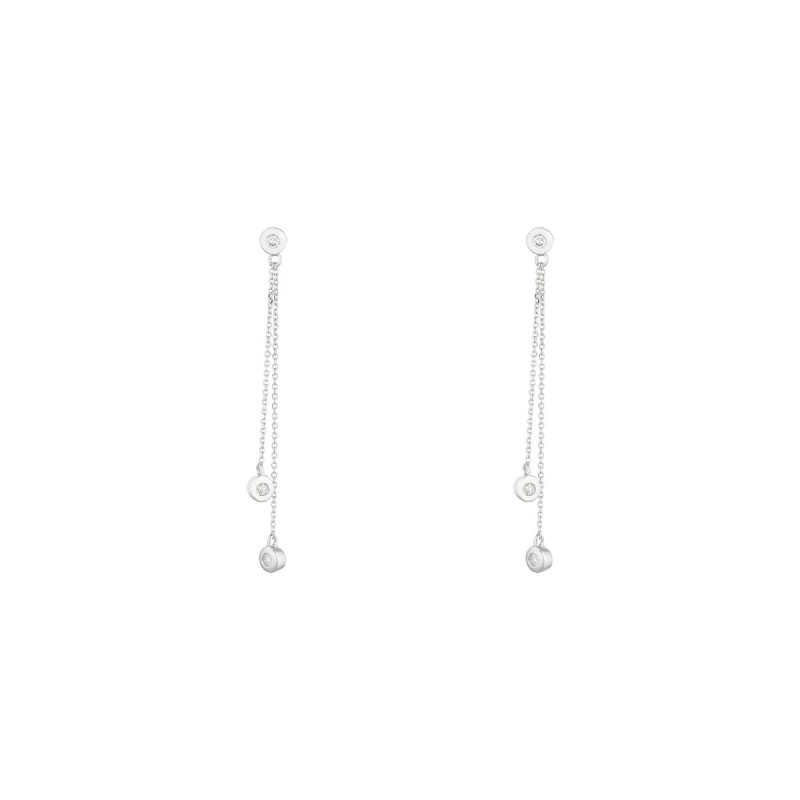 Boucles d'oreilles "Anastasia" Or blanc et Diamant