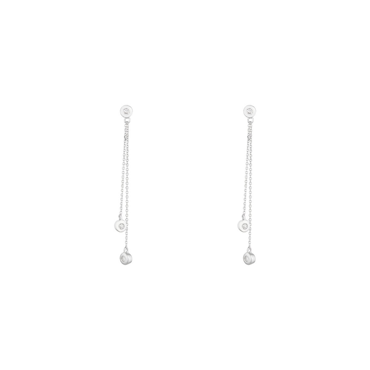 Boucles d'oreilles "Planer sur ton cœur" Or et Diamants Boucles d'oreilles "Anastasia" Or blanc et Diamant