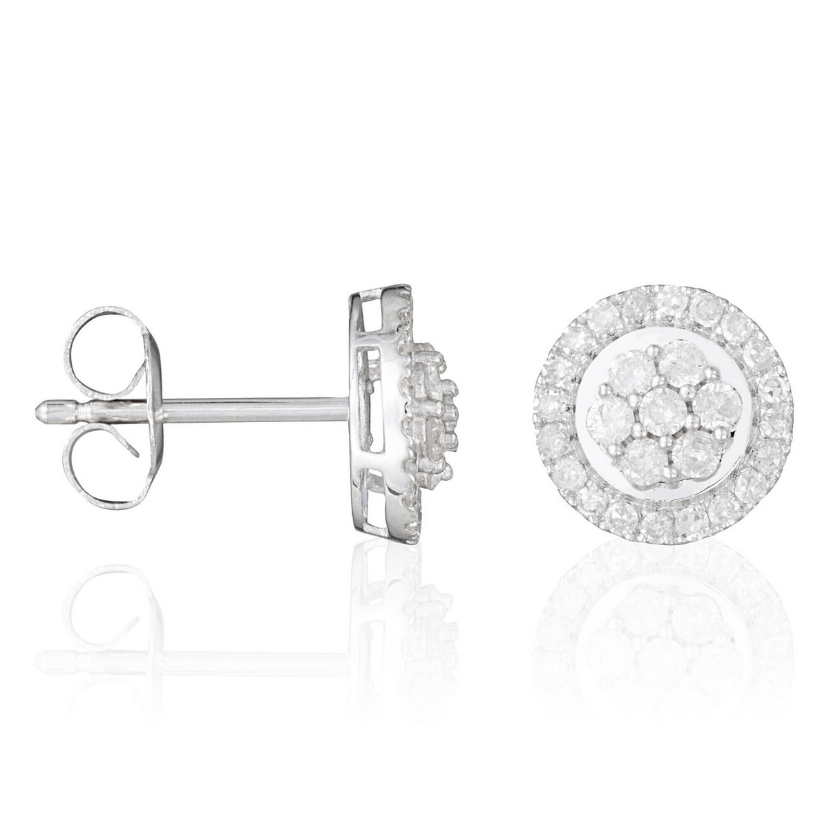 Boucles d'oreilles "Canberra" Or et Diamants Boucles d'oreilles "Frida" Or blanc et Diamant