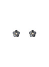 Boucles d'oreilles "Fleur noir" Or et Diamants