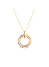 Pendentif "Trio de cercle" Or Tricolore 375/1000