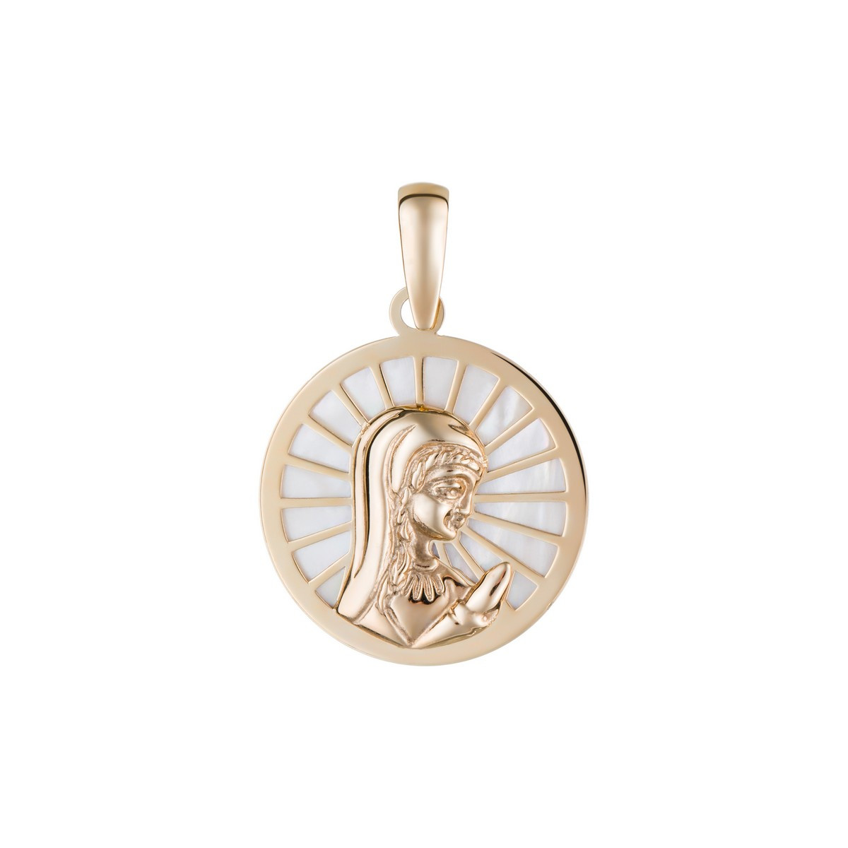Pendentif médaillon "Marie" Or Jaune 375/1000 Pendentif médaillon "Marie" Or Jaune 375/1000
