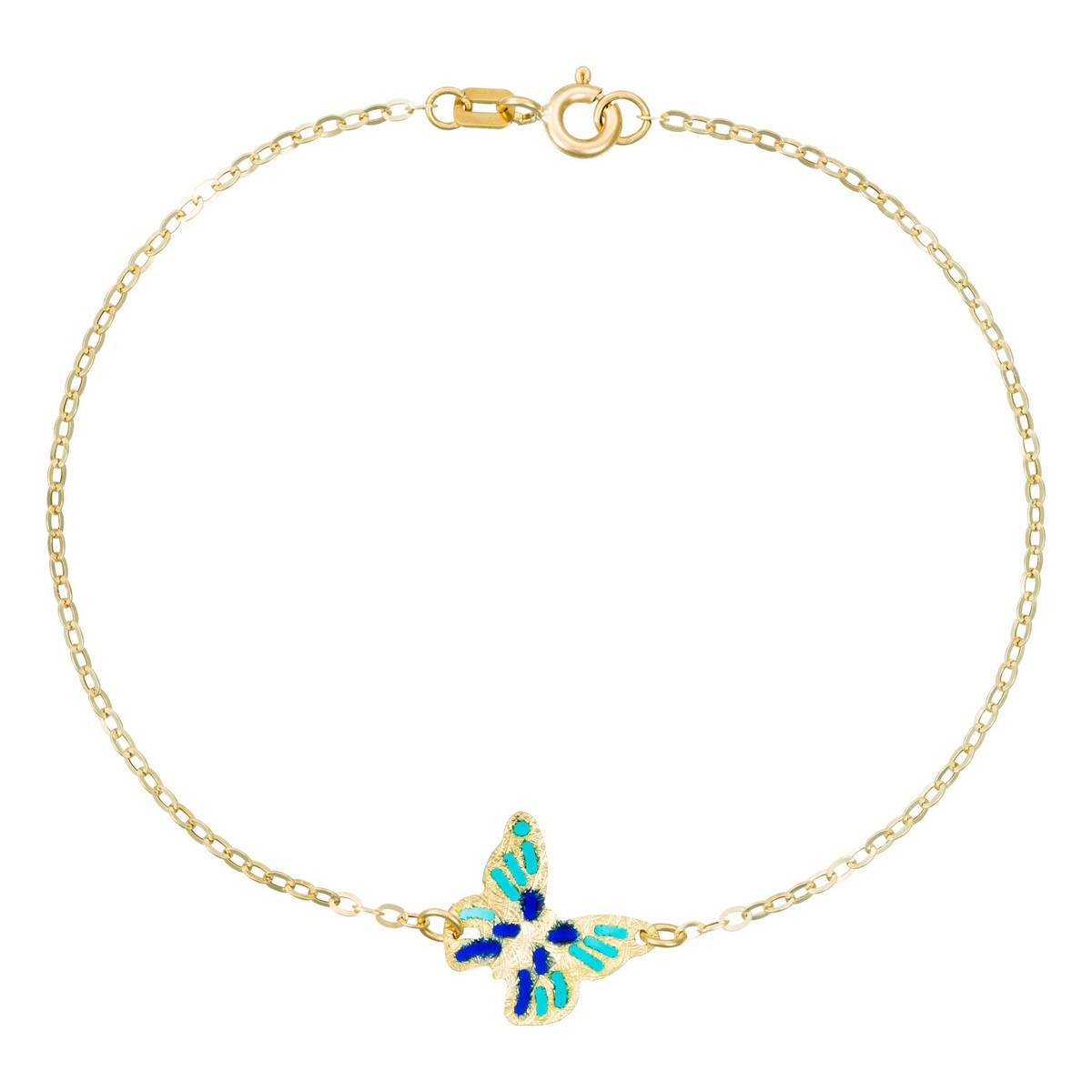 Bracelet "Papillon lumineux" Or Jaune 375/1000