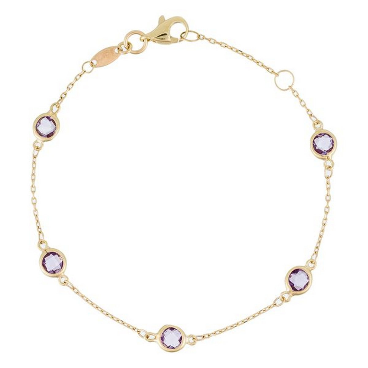Bracelet "Colors" Améthyste 1,25/5 Bracelet "Nuit" Or jaune