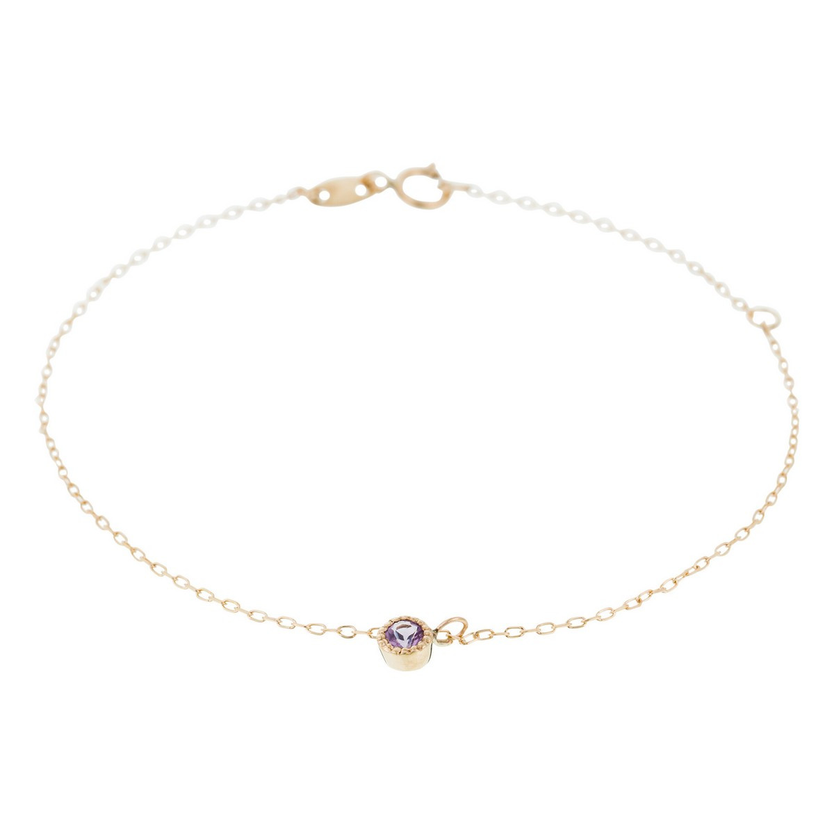 Bracelet "Rond amèthe 0,02ct/1" Or Jaune 375/1000 Bracelet "Odyssée" Or jaune