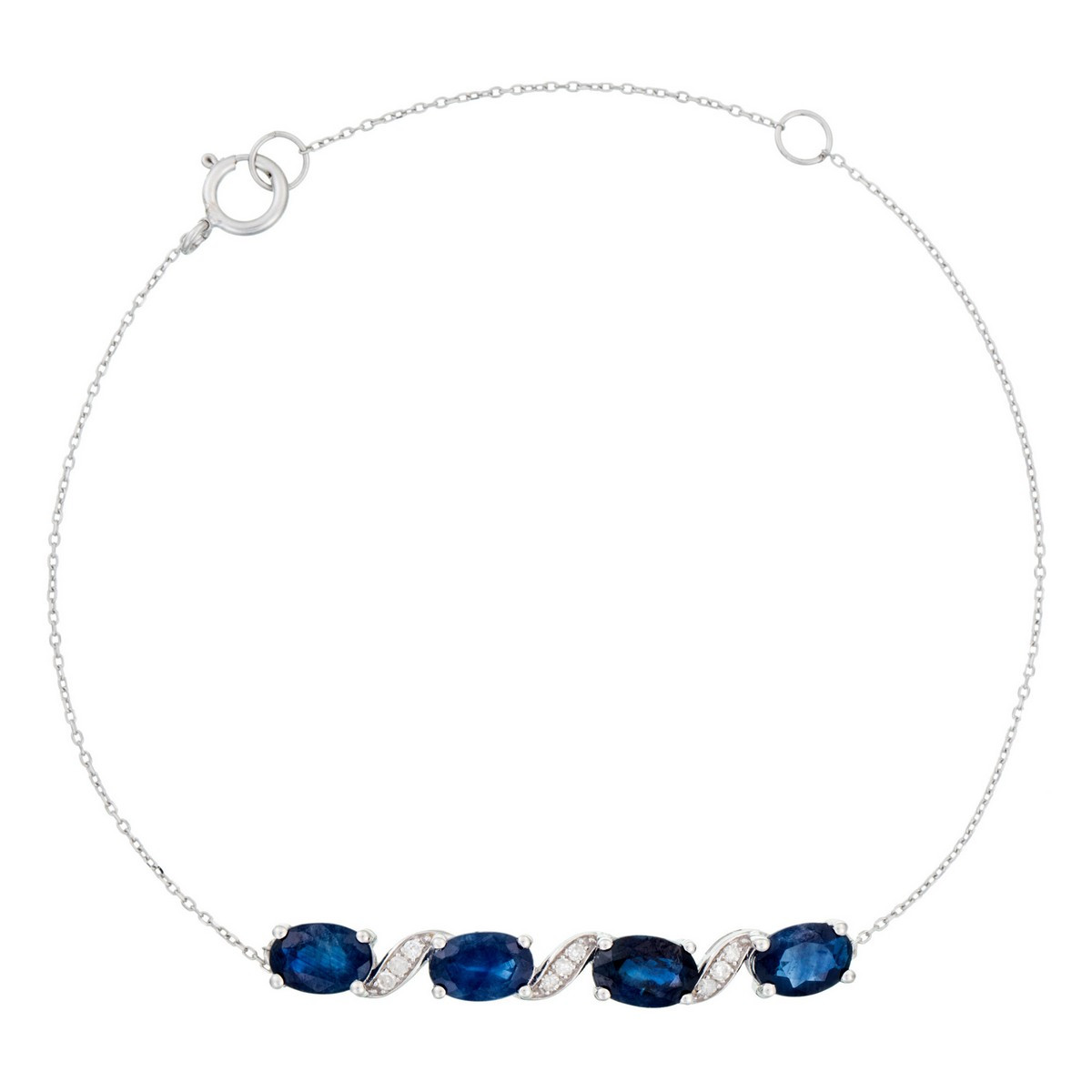 Bracelet "Baru Saphir" Or et Diamants Bracelet "Mélina" Or blanc et Saphir