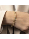 "MARRAINE" bracelet jonc en fil lettering doré à message