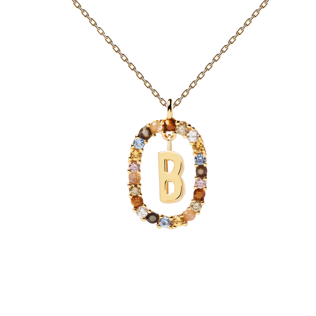 PDPAOLA Collier en argent doré- Lettre B - PDPAOLA Collier en argent doré - Lettre B -
