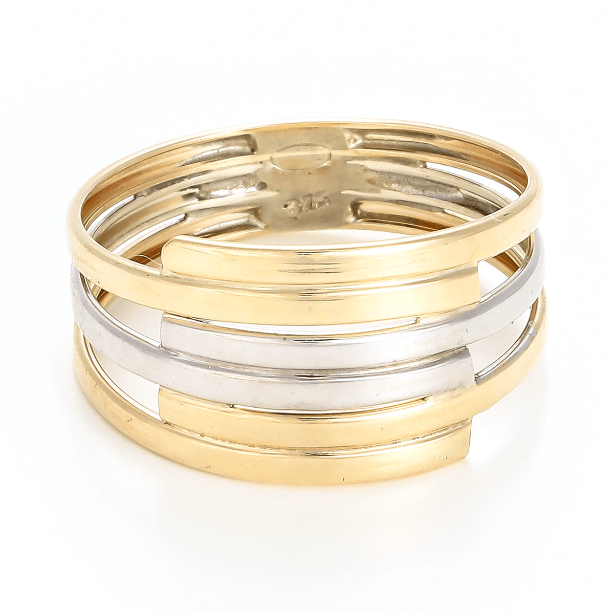 Bague "Fabio" Or Bicolore 375/1000 Bague "Confidence" Or bicolore