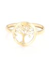 Bague " Arbre de vie tout Or " Or Jaune 375/1000