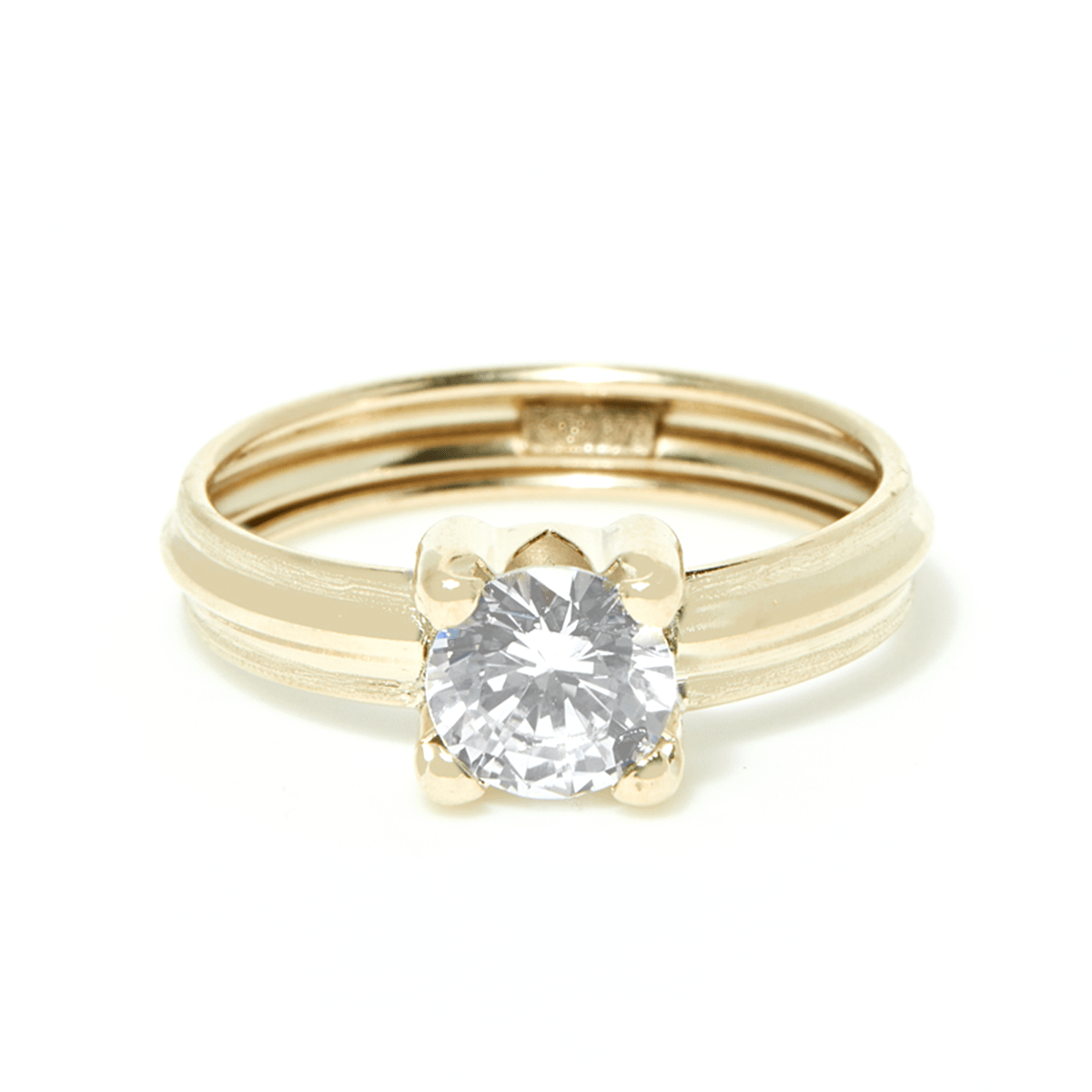 Bague "Brody" Or Jaune 375/1000 Bague "Brody" Or Jaune et Zirconium