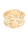 Bague " Quartz rose flamboyant " Or Jaune 375/1000