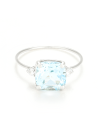 Bague "Espoir 0,56ct/1" Topaze Or Blanc 375/1000