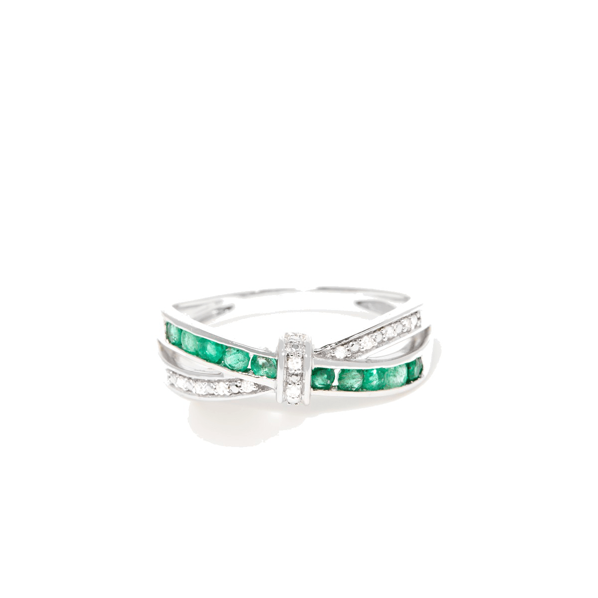 Bague "Starky Emeraude" Or et Diamants Bague "Pauline" Or blanc et Émeraudes