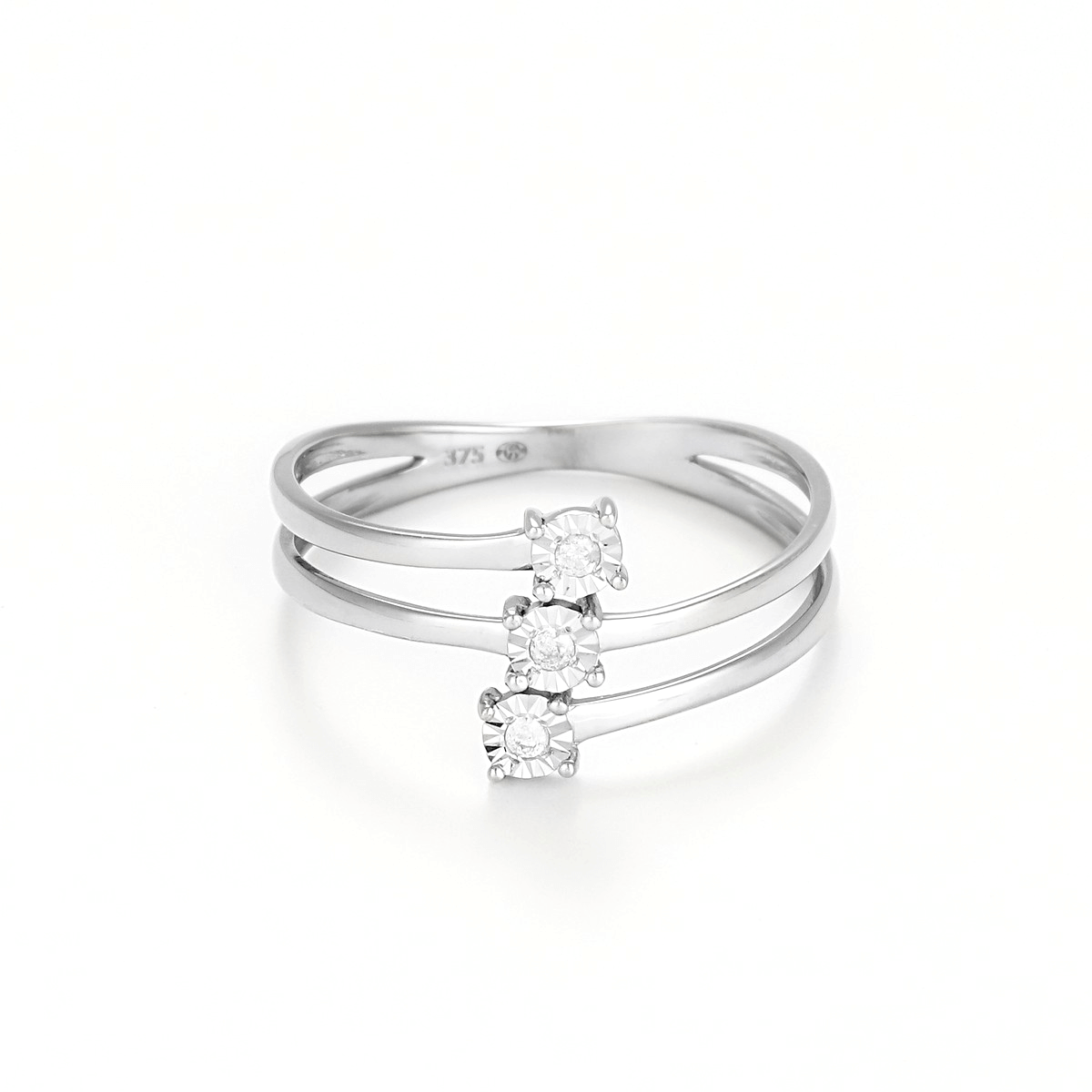 Bague "Nous Trois" Or et Diamants Bague " Yseult" Or blanc et Diamant