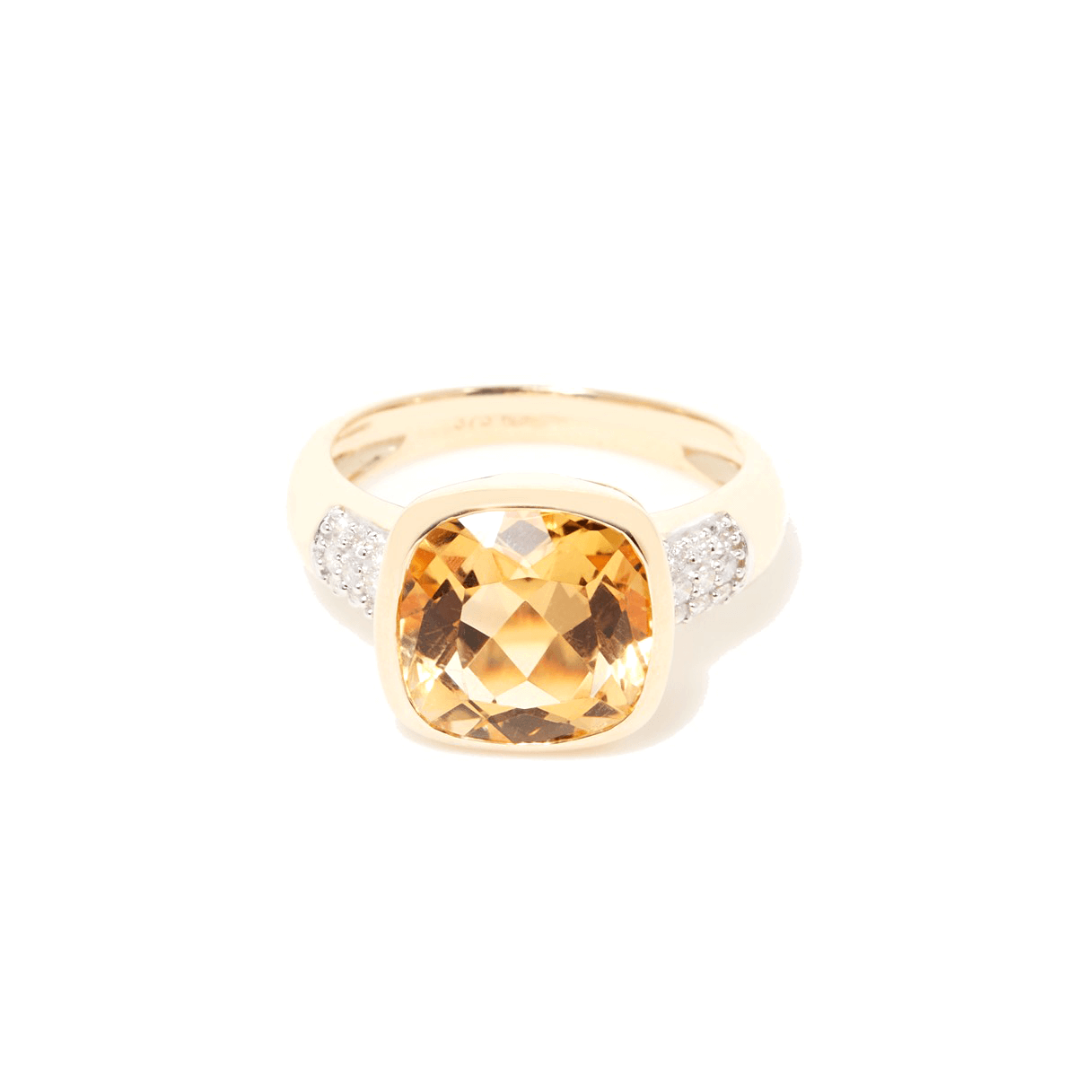 Bague "Sucre d'Orge" Or et Diamants Bague " Annette" Or jaune et Citrine