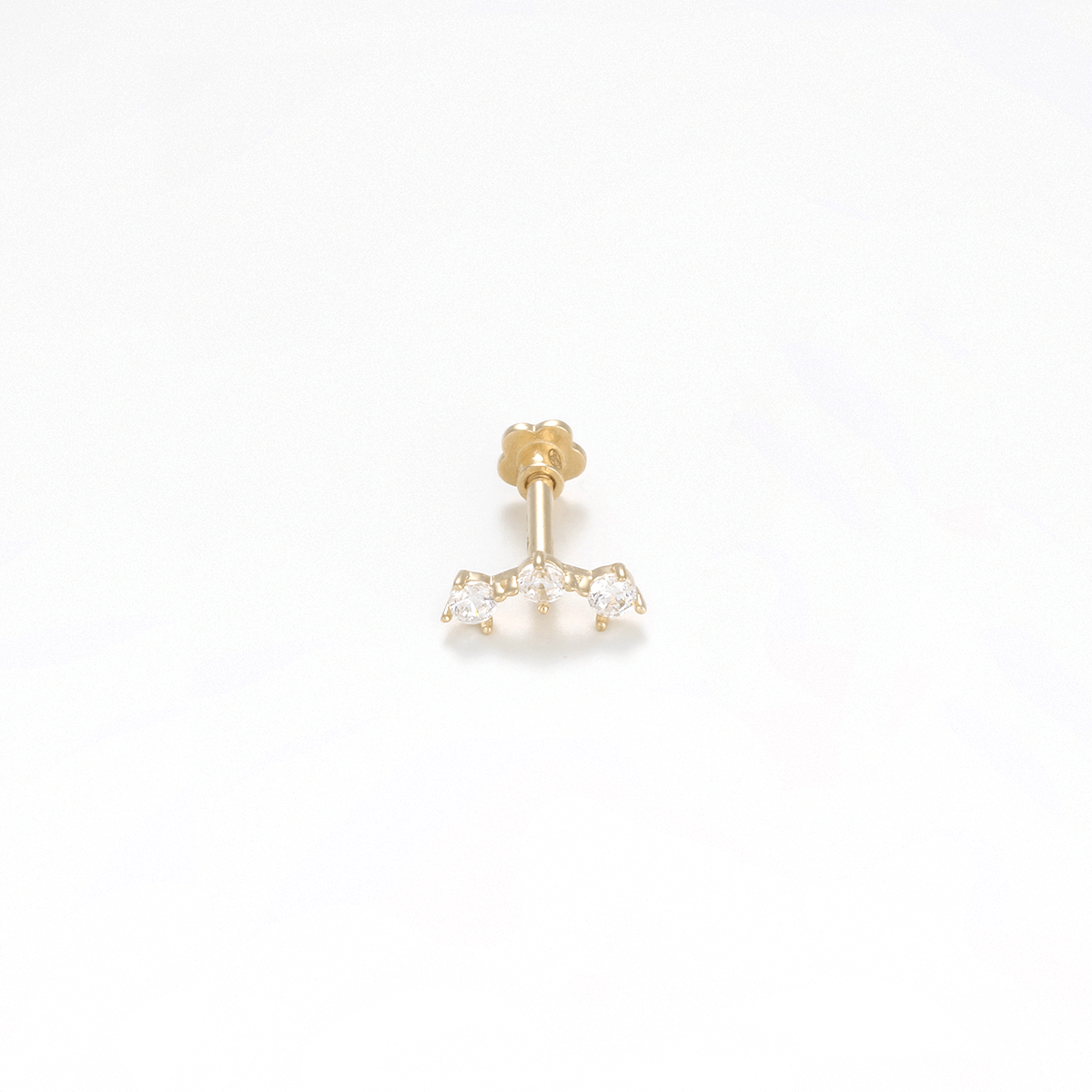Bijou cartilage unitaire "Trinity" Or Jaune 375/1000 Boucles d'oreilles "Intense" Or jaune