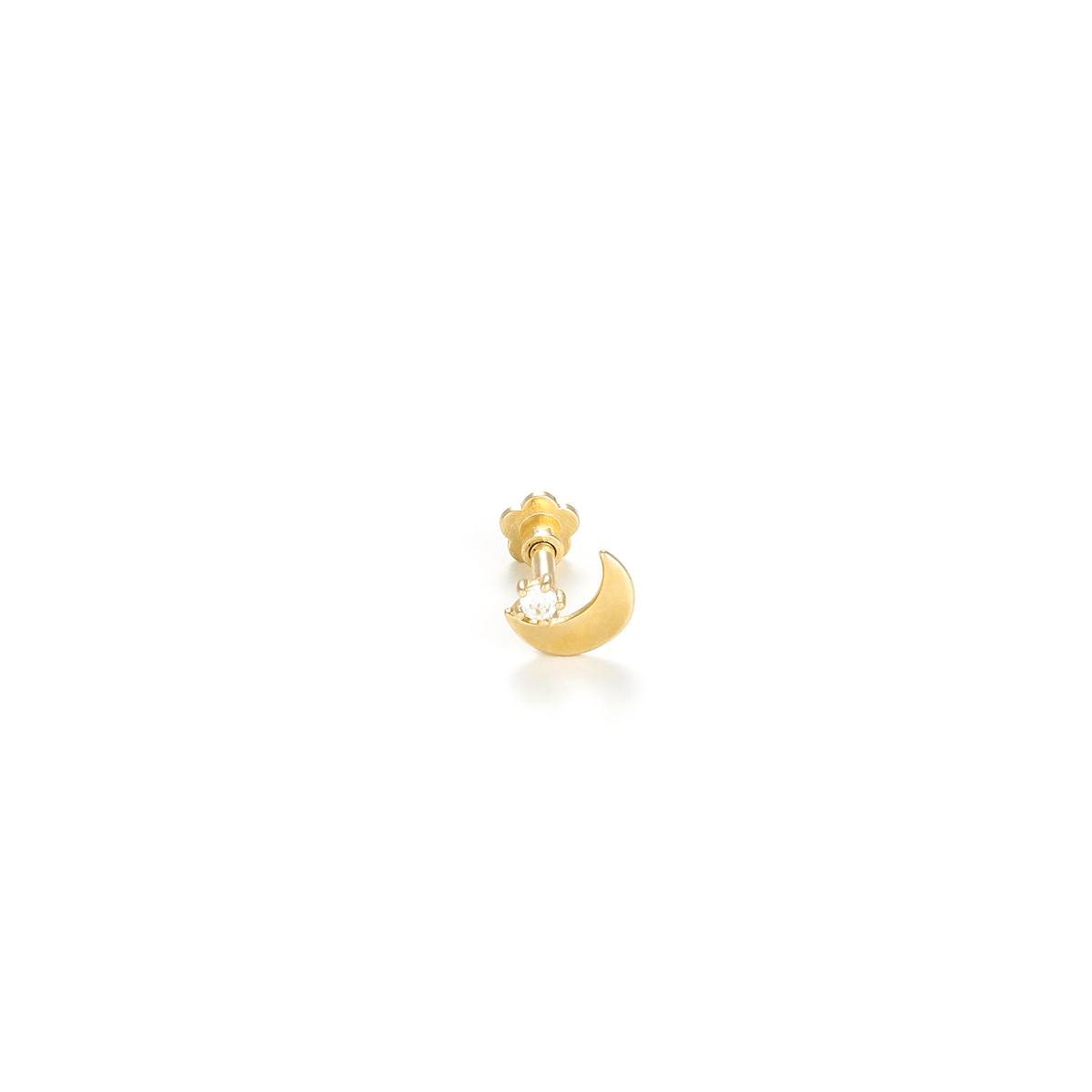 Bijou cartilage unitaire "Lune dorée" Or Jaune 375/1000 Boucles d'oreilles "Attirance" Or jaune