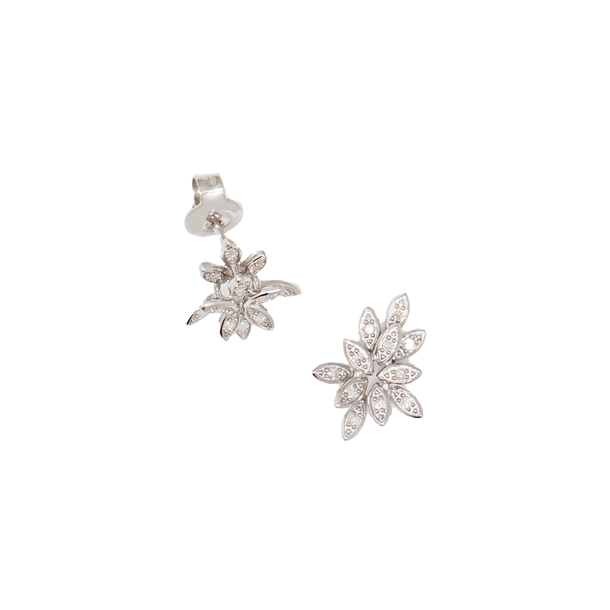 Boucles d'oreilles "Bouquet" Or et Diamants Boucles d'oreilles "Hermine" Or blanc et Diamant