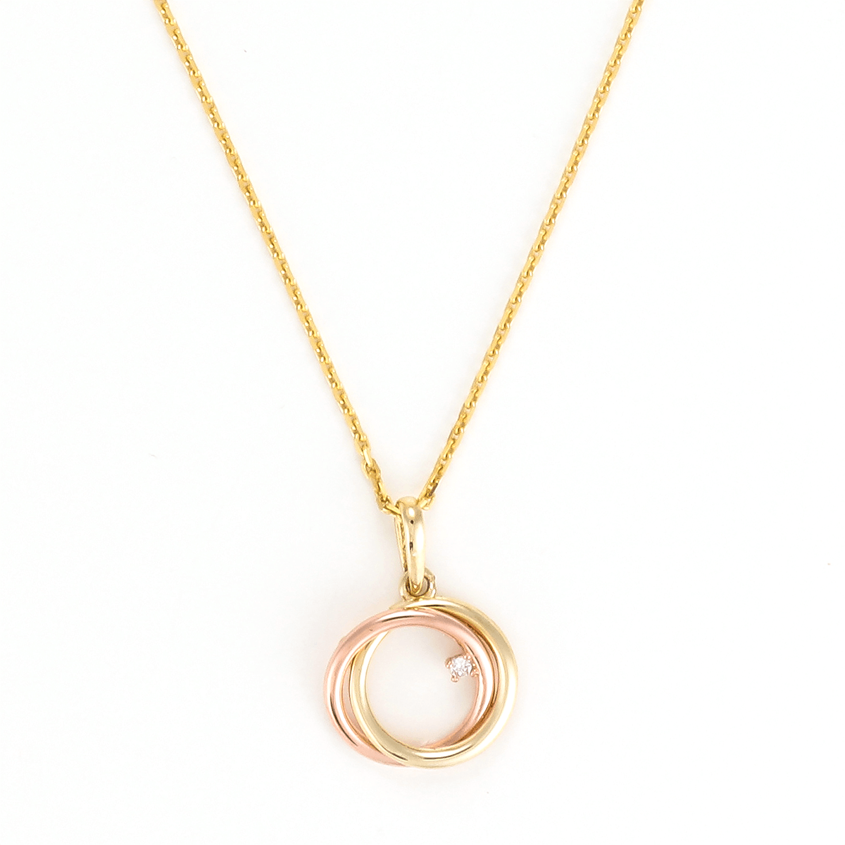 Pendentif "Ruisselant" Or bicolore