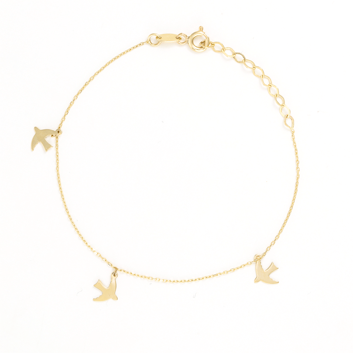 Bracelet "Hirondelles" Or Jaune 375/1000 Bracelet "Givre" Or jaune