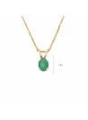 Pendentif Or Jaune et Emeraude