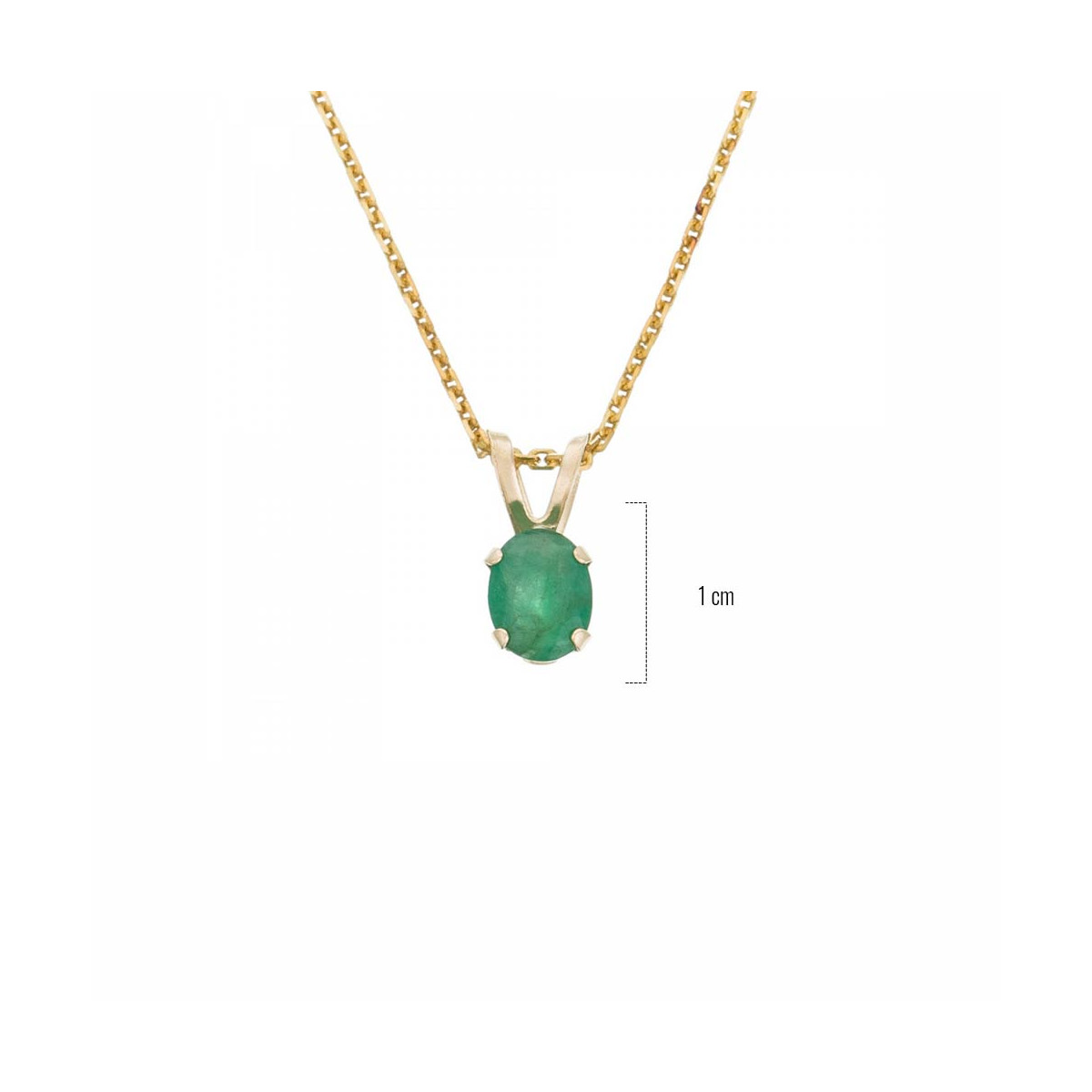 Pendentif Or Jaune et Emeraude Pendentif "Ondin" Or jaune