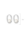 Boucles d'oreilles Or blancet perles