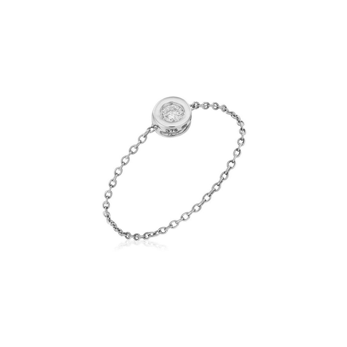 Bague chaine "Mon unique" Or et Diamants Bague "Béguin Radieux" Or blanc et Diamant
