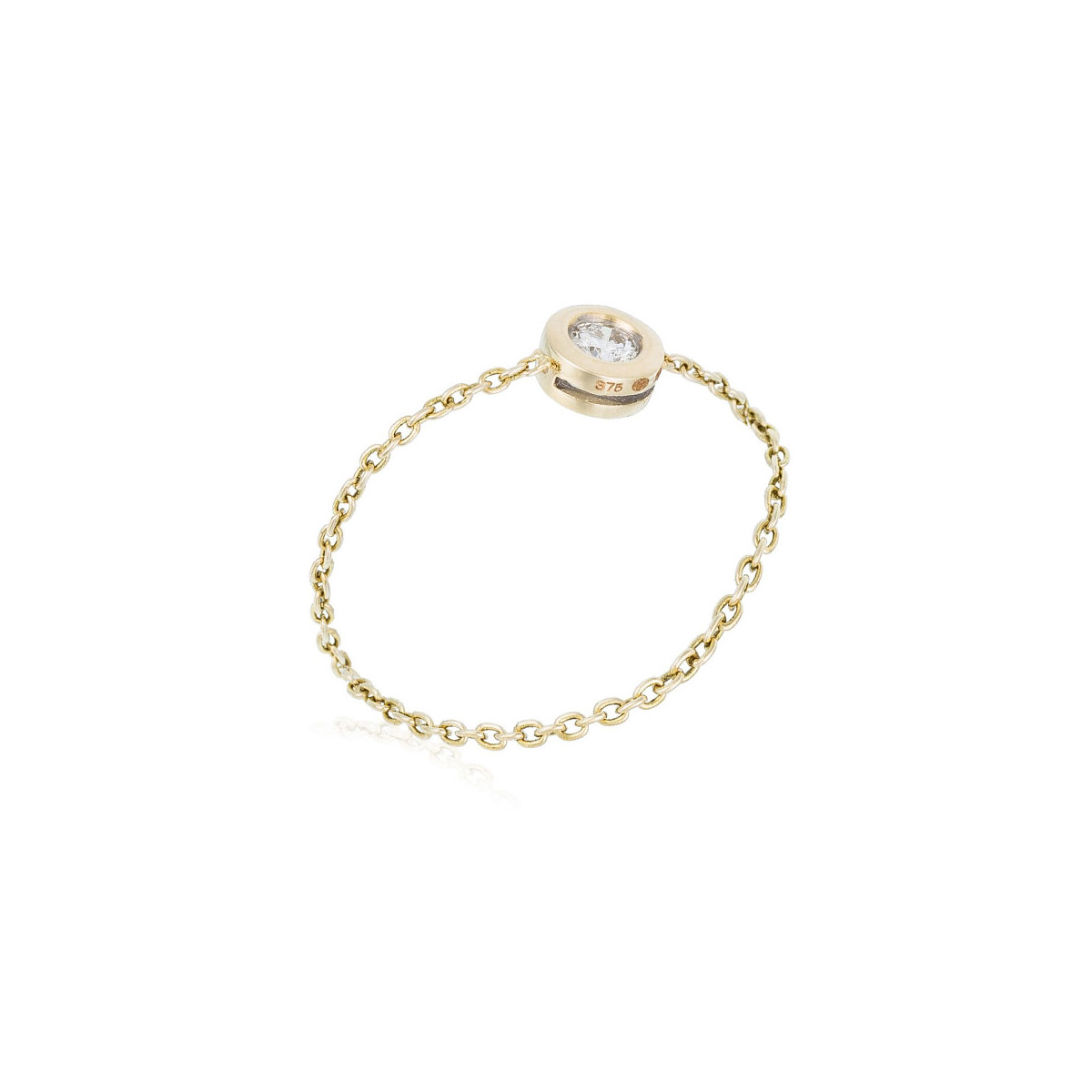 Bague chaine "Mon unique" Or et Diamants Bague "Béguin Radieux" Or jaune et Diamant