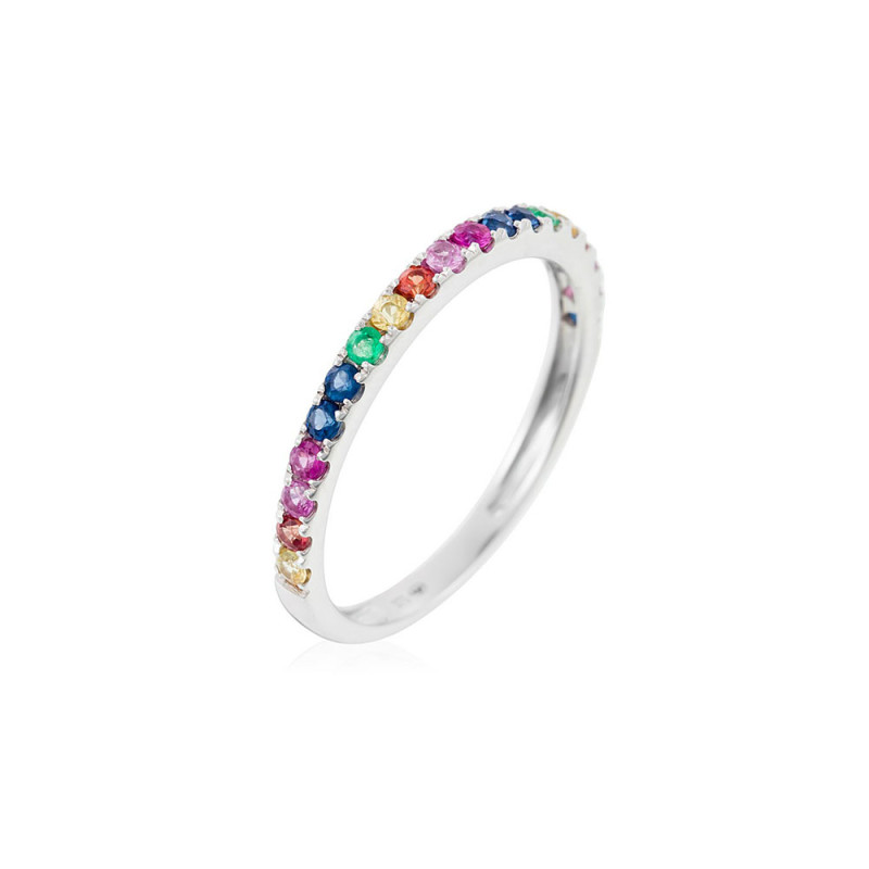 Bague  Colorful love  Or Blanc