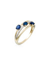 Bague "Trio de Saphir" Or et Diamants