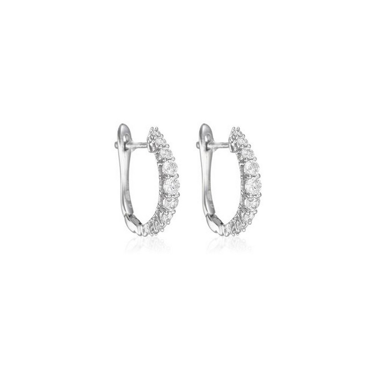 Boucles d'oreilles "Euphorie" Or et Diamants Boucles d'oreilles "Enveloppante" Or blanc et Diamant
