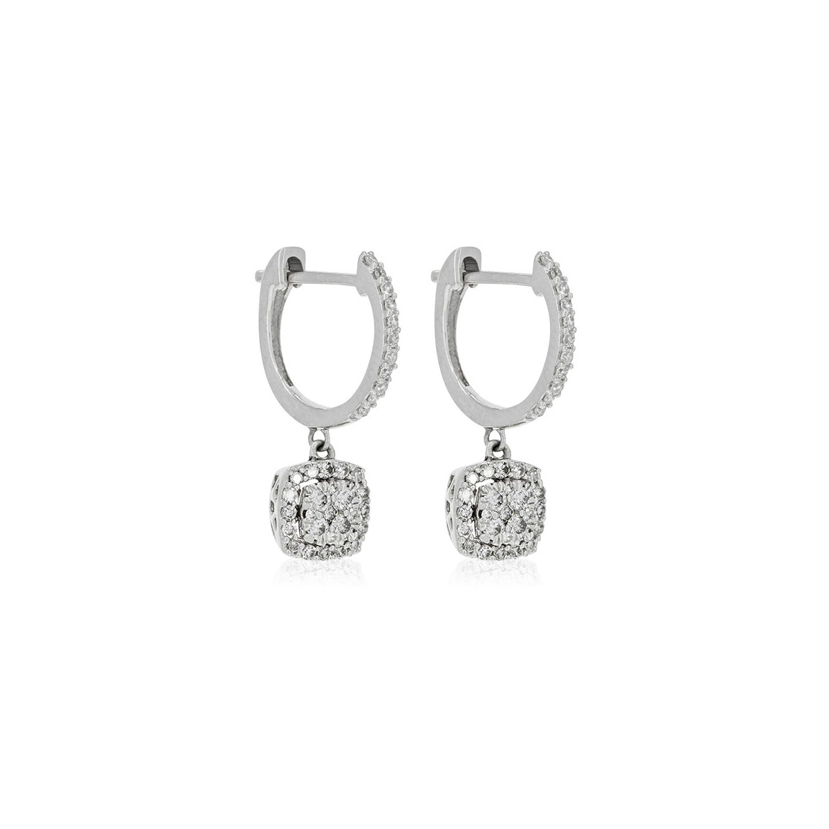 Boucles d'oreilles "Quadra" Or et Diamants Boucles d'oreilles "Étourdissante" Or blanc et Diamant