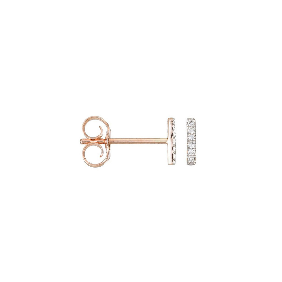 Boucles d'oreilles "Precious barrette" Or et Diamants Boucles d'oreilles "Fugace" Or rose et Diamant
