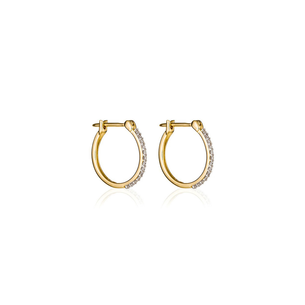 Boucles d'oreilles "Créoles sublimes" Or et Diamants Boucles d'oreilles "Fusionnelle" Or jaune et Diamant